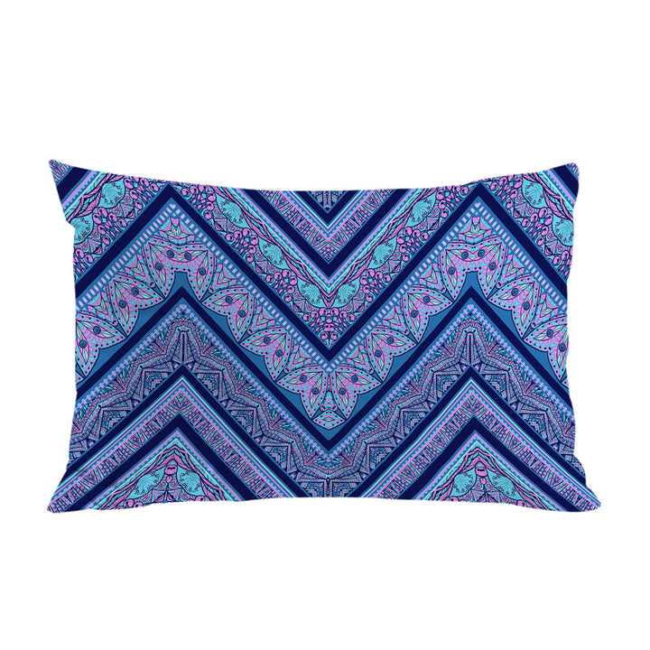 Bluish Purple Oriental Design Pillow Cases