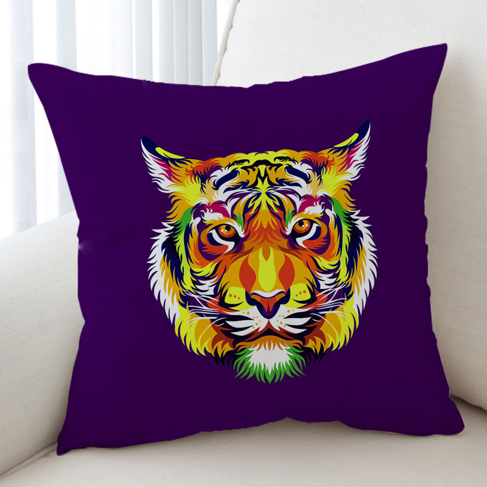 Boys Cushion Covers Tough Tiger Head
