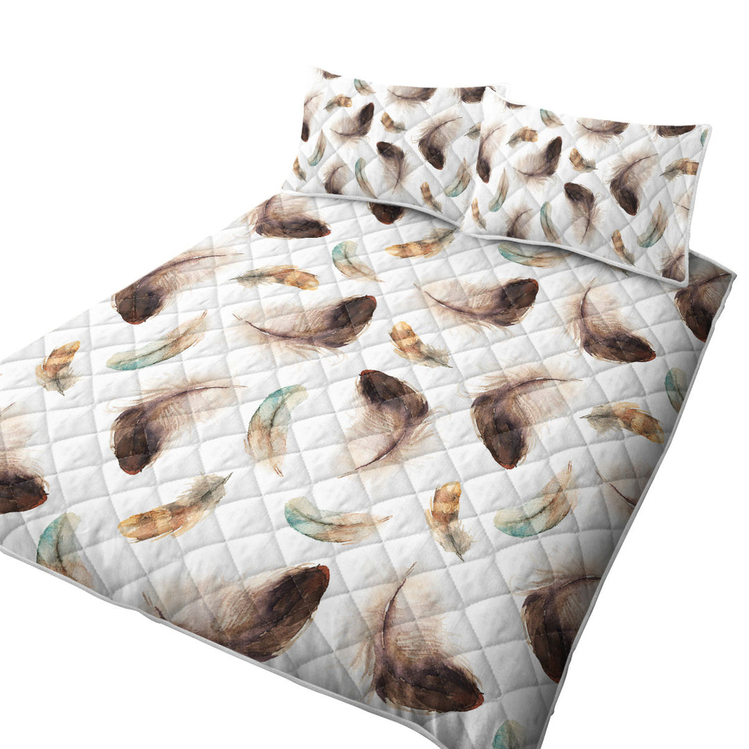 Brown Feathers Quilt