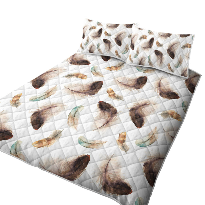 Brown Feathers Quilt