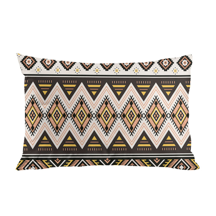 Brown and Beige Aztec Pillowcase