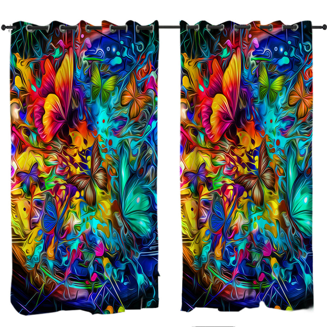 Butterflies Crazy Design Curtain