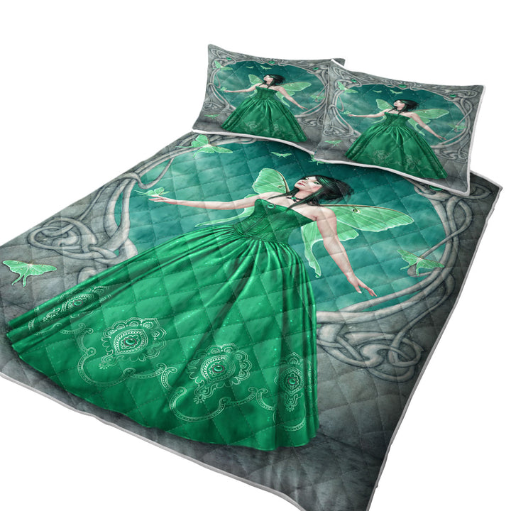 Butterflies and Green Emerald Butterfly Girl Quilts