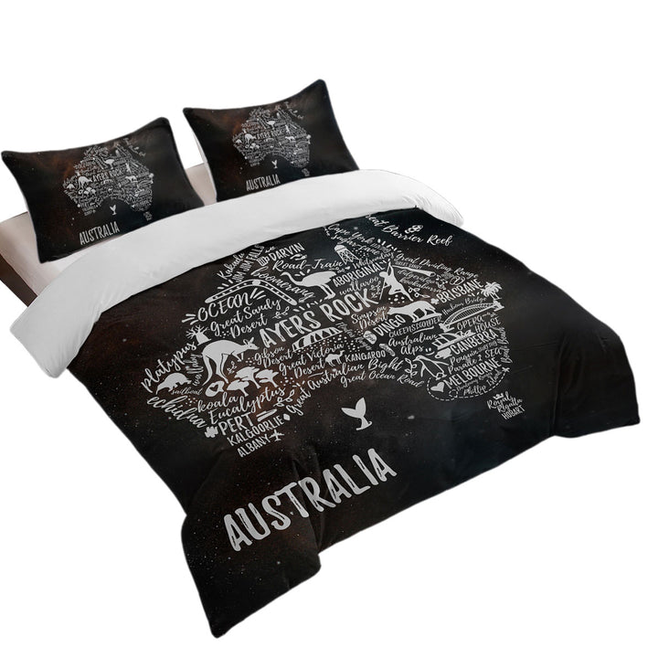 California King Duvet Cover with Cool Aussies The Australian Continent