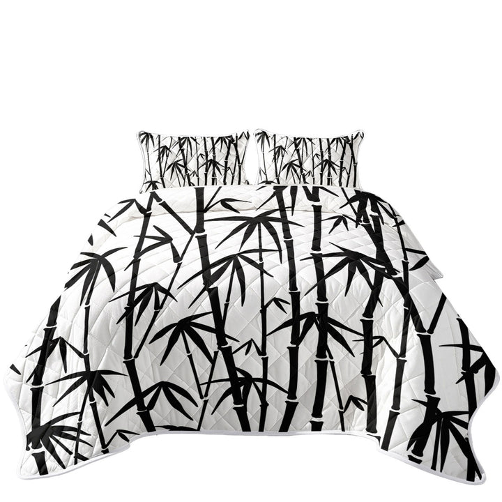 California King Quilt Sets with Black and White Bamboo