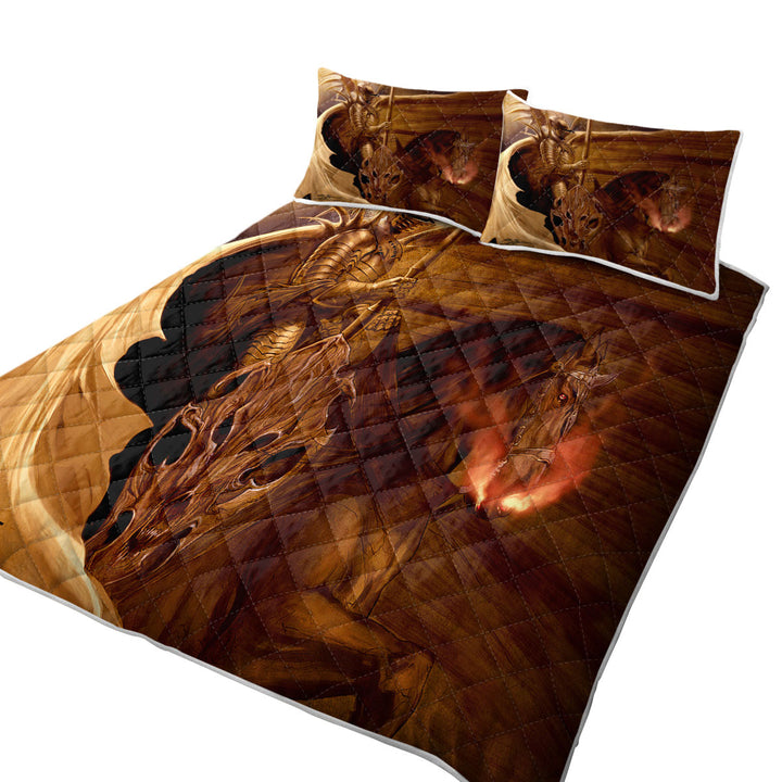 California King Quilt Sets with Cool Fantasy Art Unknown Knight