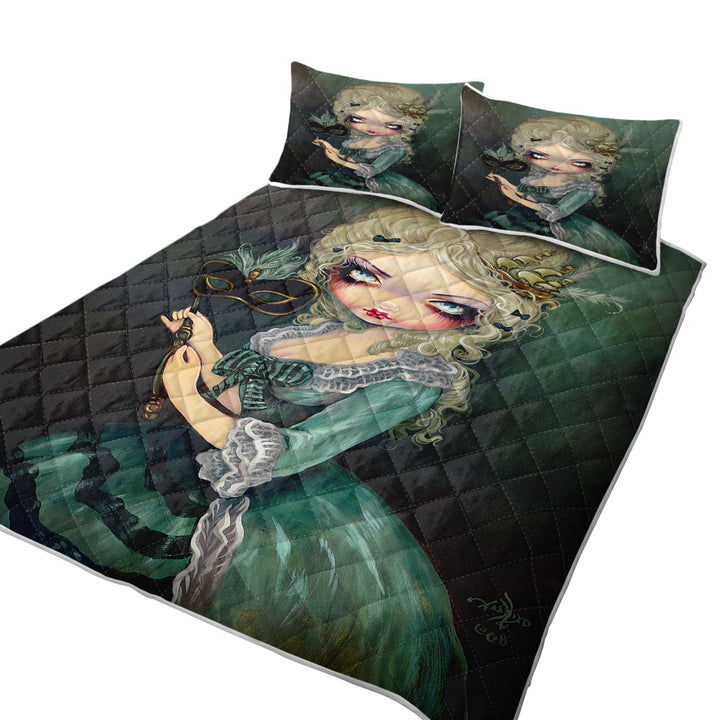 California King Quilt Sets with Fine Art Marie Masquerade the Doomed Queen