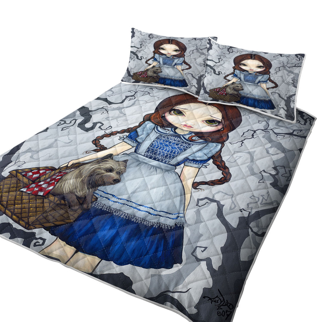 California King Quilt Sets with Kids Art Dorothy and Toto