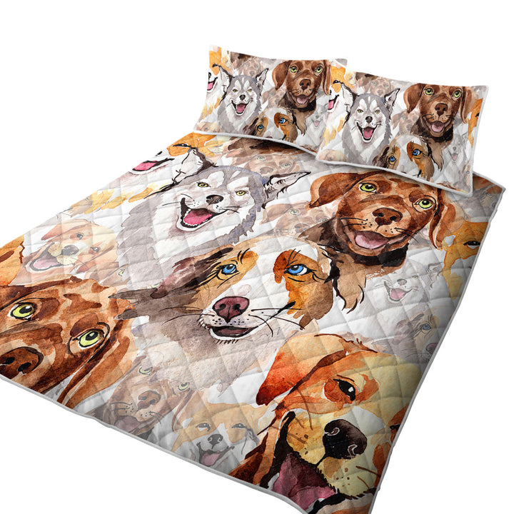 California King Quilt Sets with Lovely Dogs