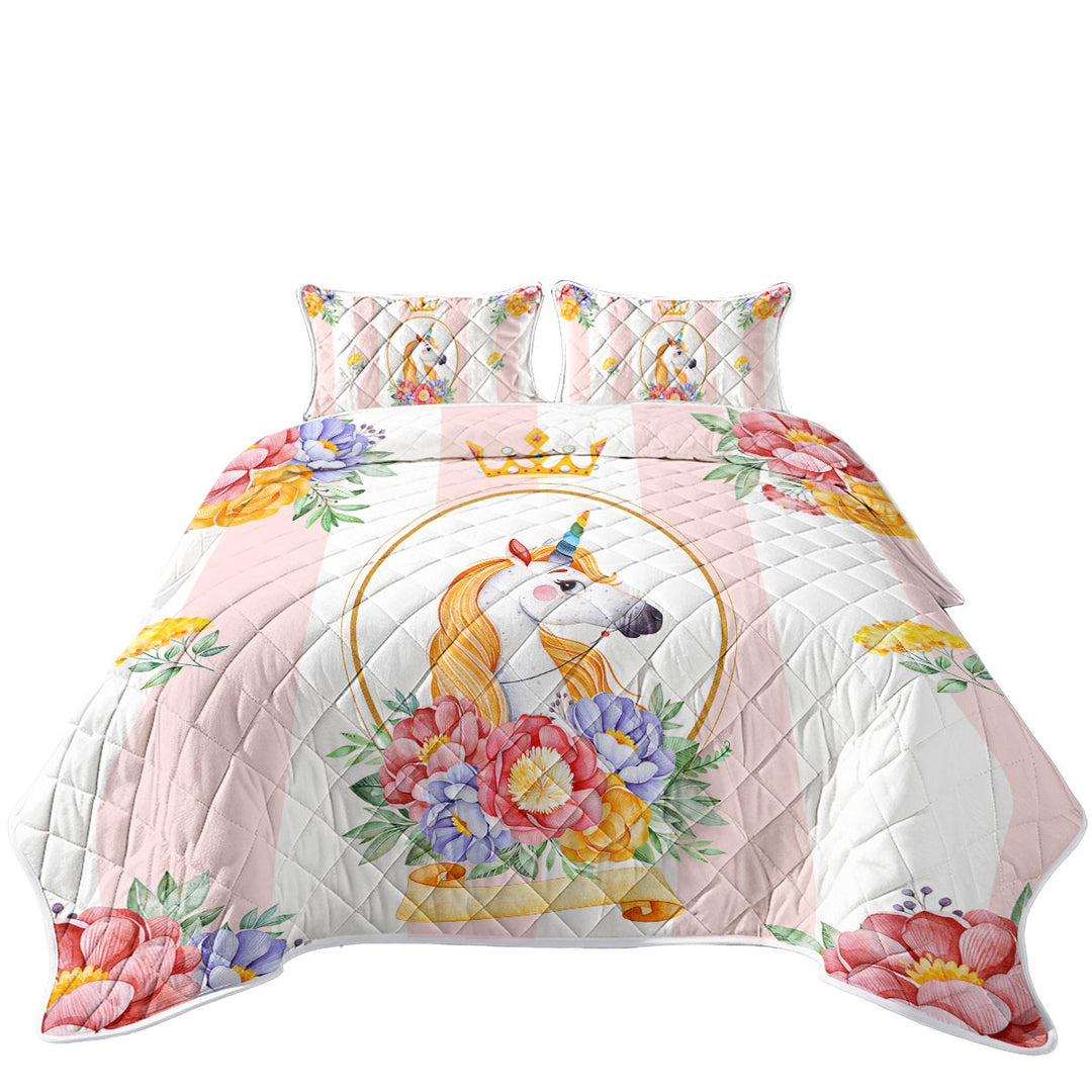 California King Quilt Sets with Royal Unicorn King