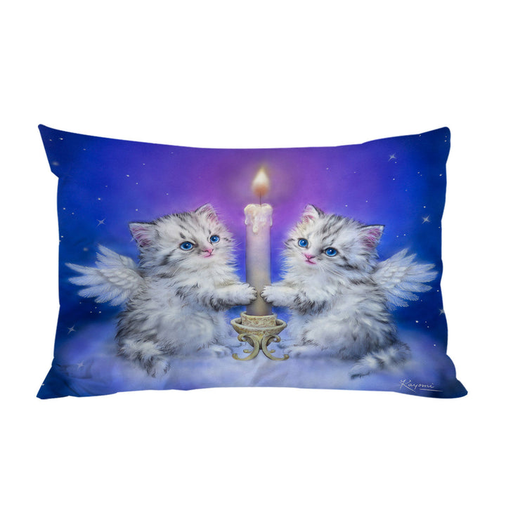 Cat Art for Kids Dream Candle Angel Kittens Pillow Case Covers