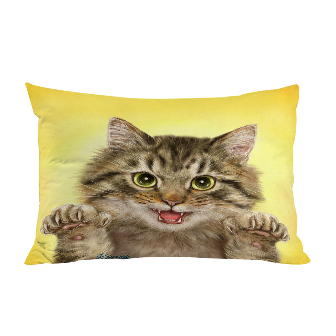 Cats Art Designs Claws Out Kitten Pillowcase