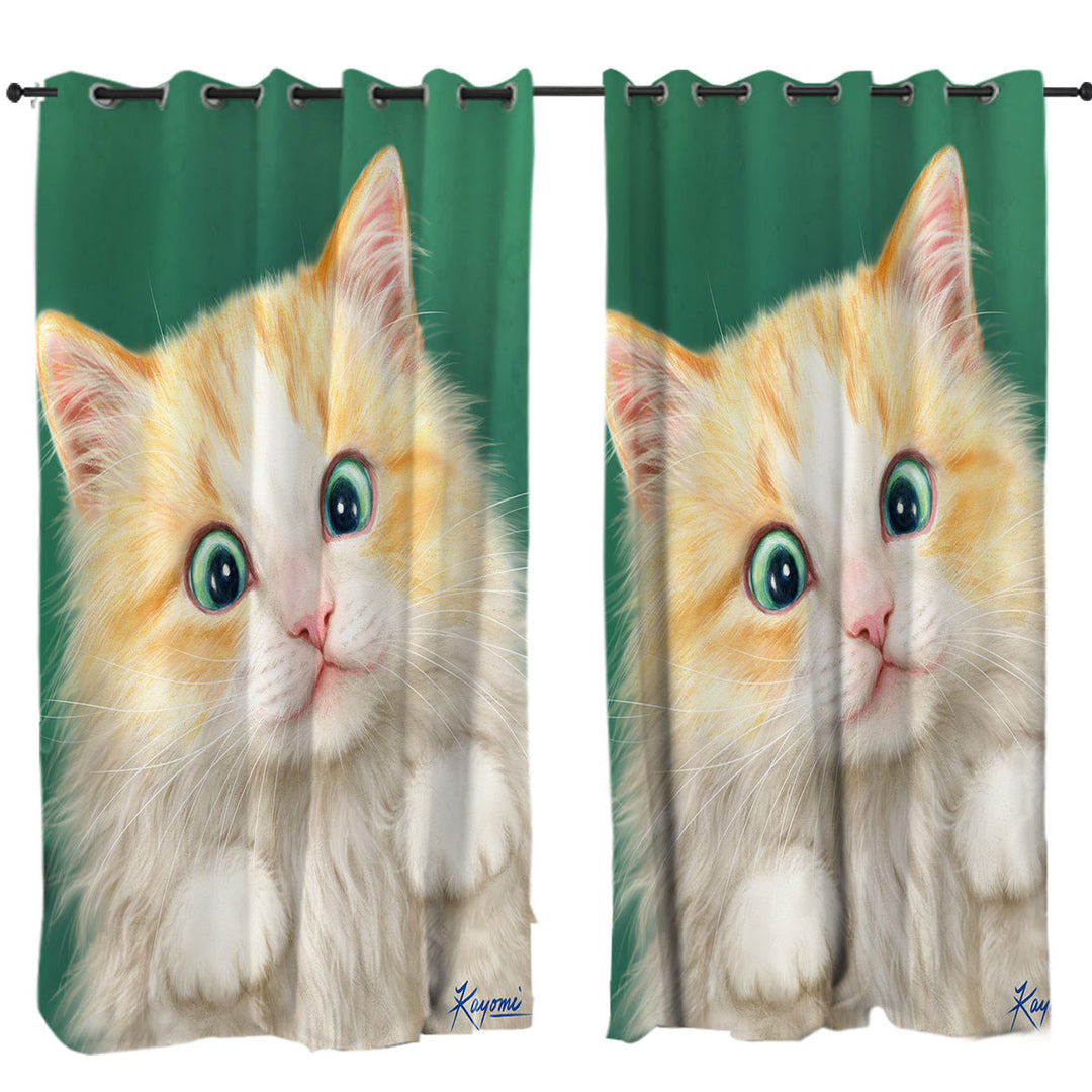 Cats Art Paintings Beautiful Kitty Cat Curtains