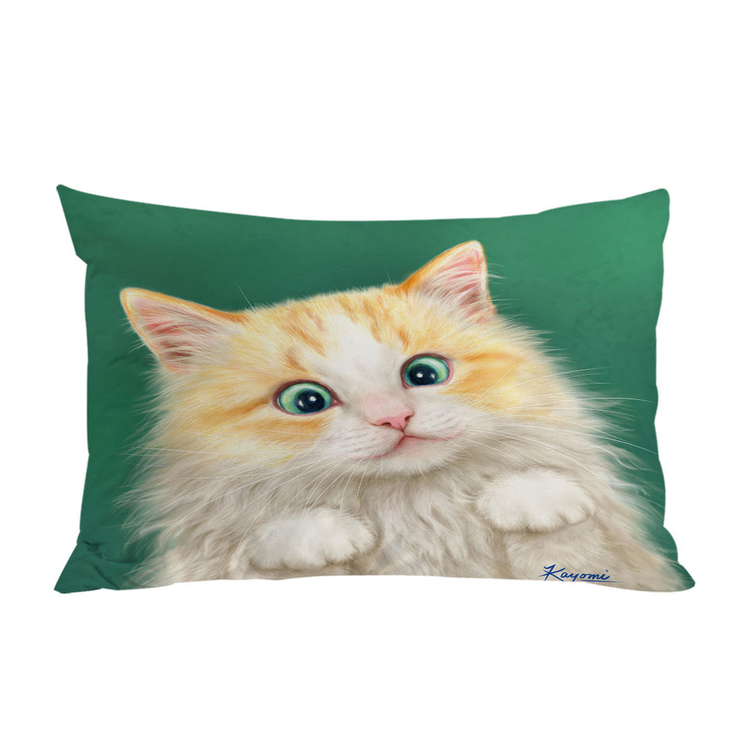 Cats Art Paintings Beautiful Kitty Cat Pillow Case Covers