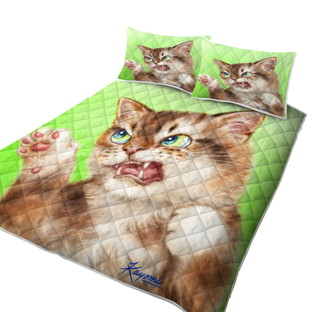 Cats Cool Art Drawings the Attacker Kitten Quilts