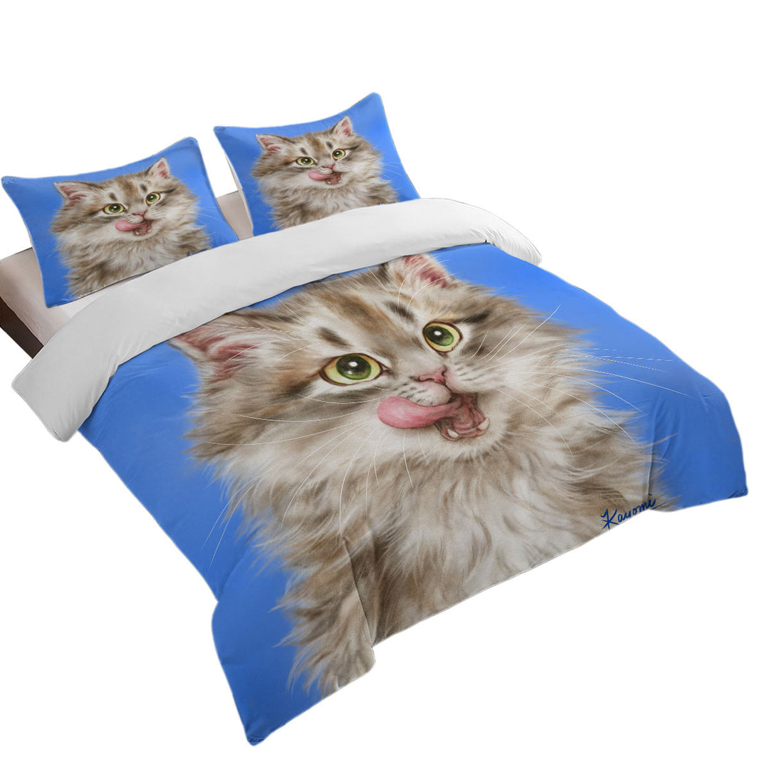 Cats Cute and Funny Art Hungry Furry Kitten Best Duvet Covers