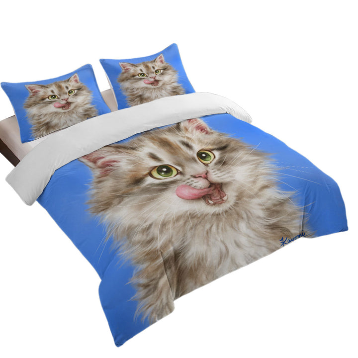 Cats Cute and Funny Art Hungry Furry Kitten Best Duvet Covers
