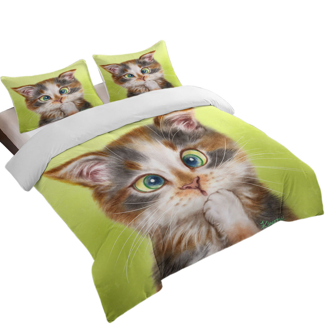 Cats Cute and Funny Faces Sweet Kitten Duvet Cover Queen