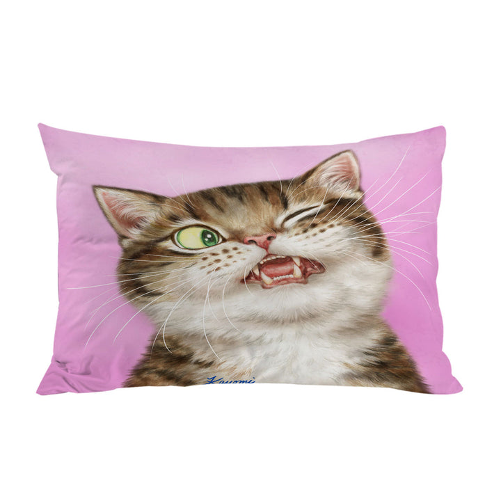 Cats Funny Faces Drawings Adorable Tabby Kitty Bed Covers