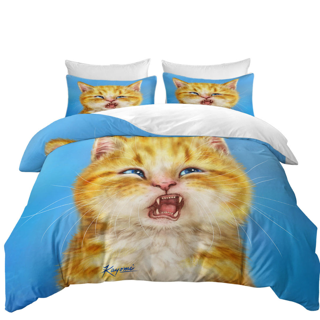 Cats Funny Faces Unsatisfied Ginger Kitten Duvet Covers