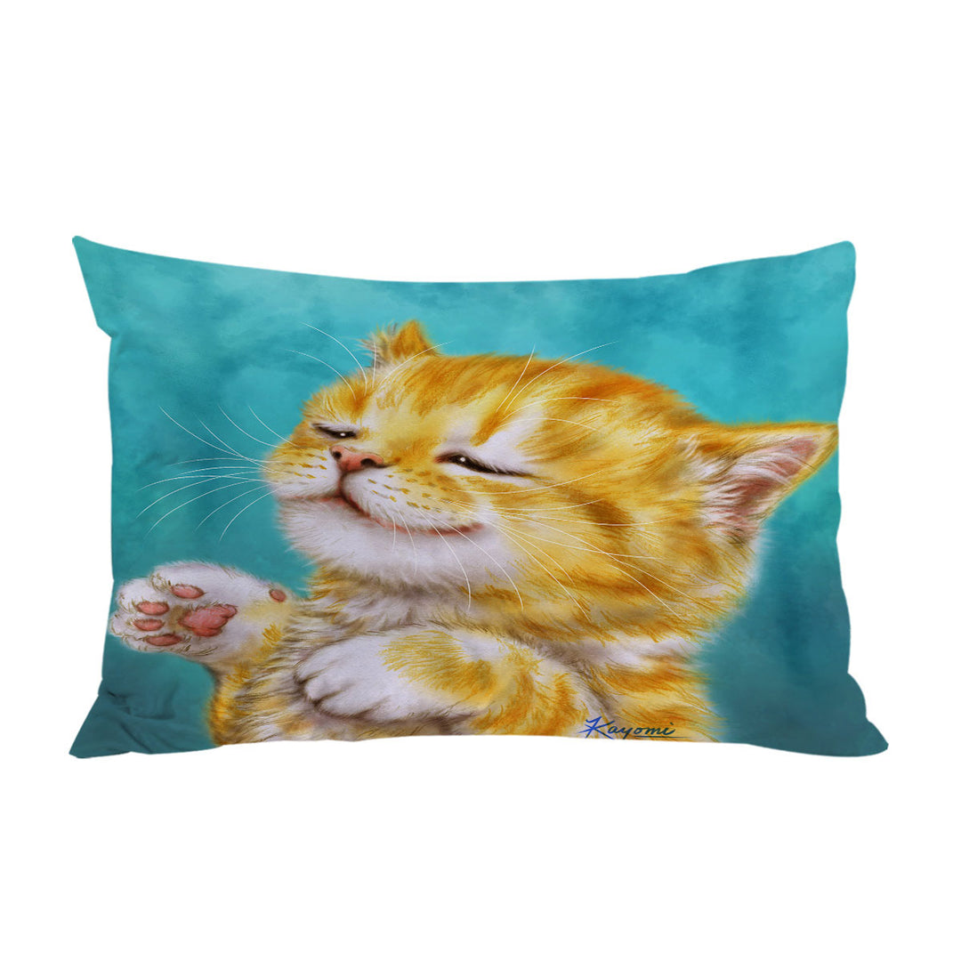 Cats Prints for Kids Chilling Ginger Kitten Pillowcase