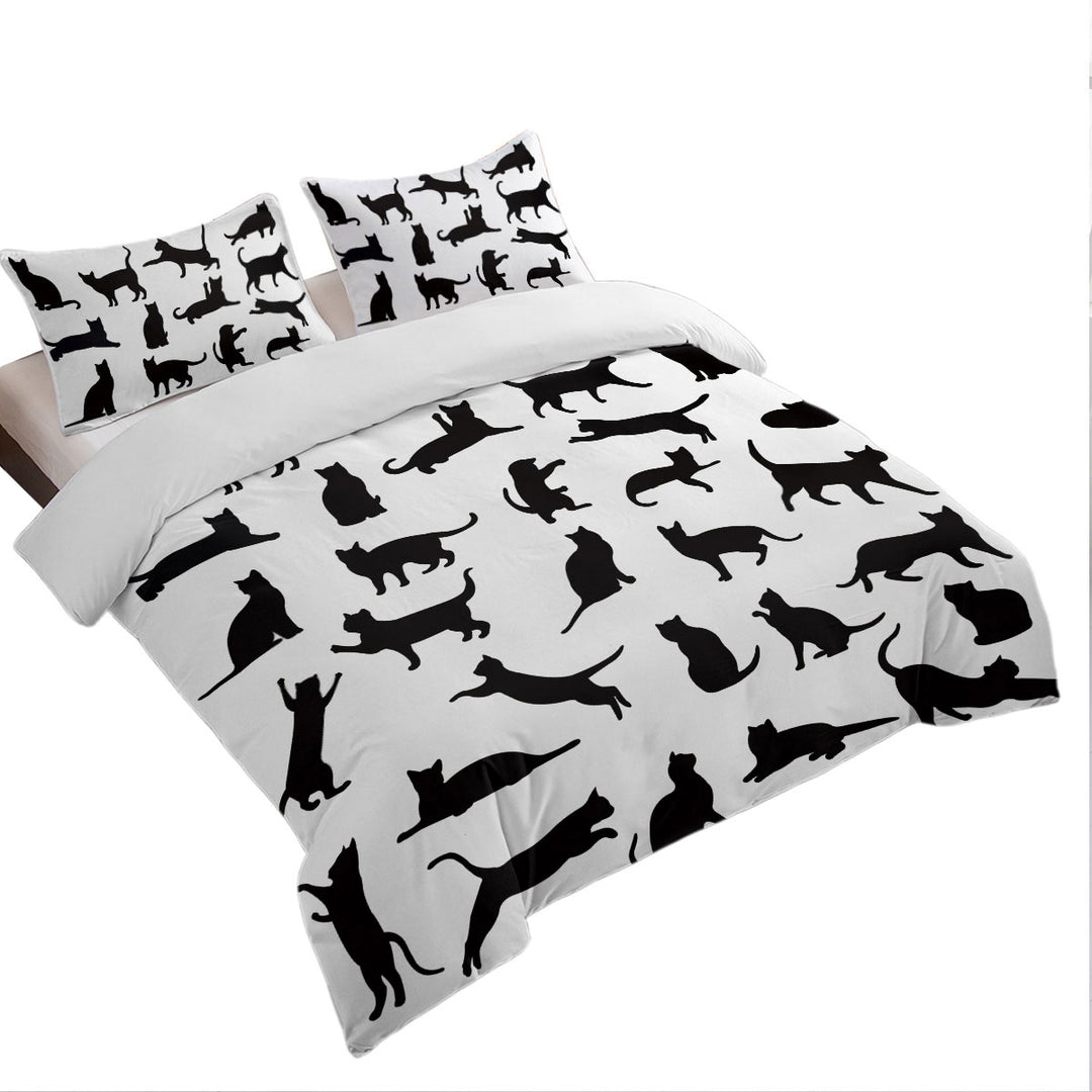 Cats Silhouettes Twin Duvet Covers
