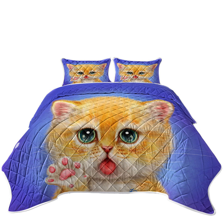 Cats for Kids Hi There Sweet Greeting Kitten Quilts