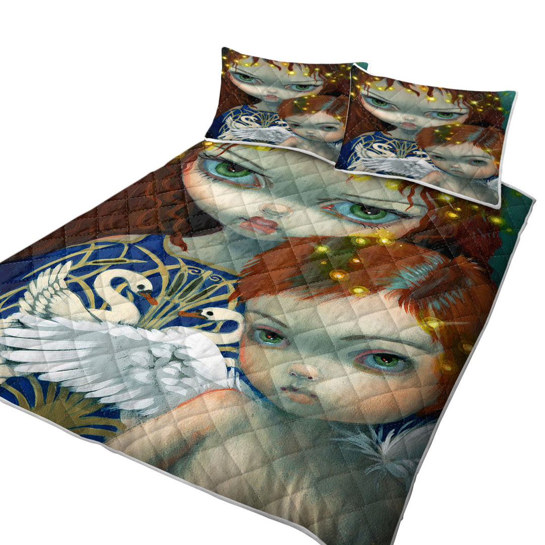 Celtic Fairytale Children of Lir Coverlet
