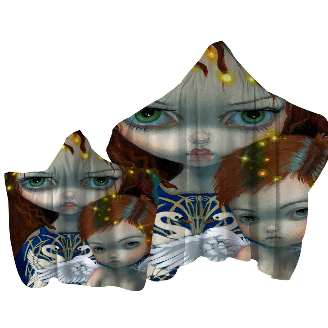 Celtic Fairytale Children of Lir Towel with Hood