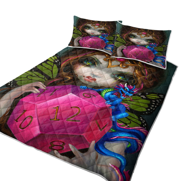 Chasing Dragons 12 Sided Dice Fairy Coverlet