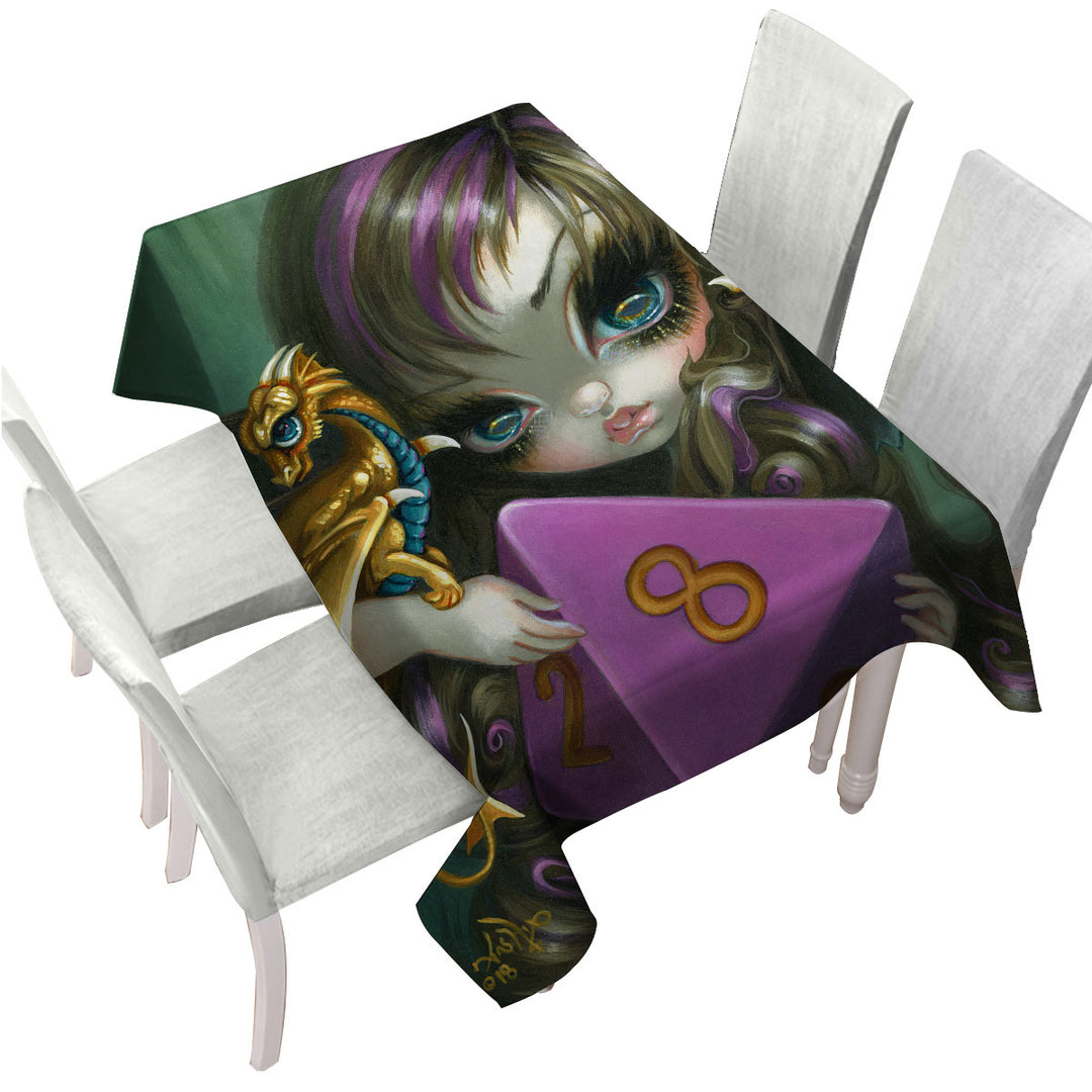 Chasing Dragons 8 Sided Dice Fairy Tablecloth
