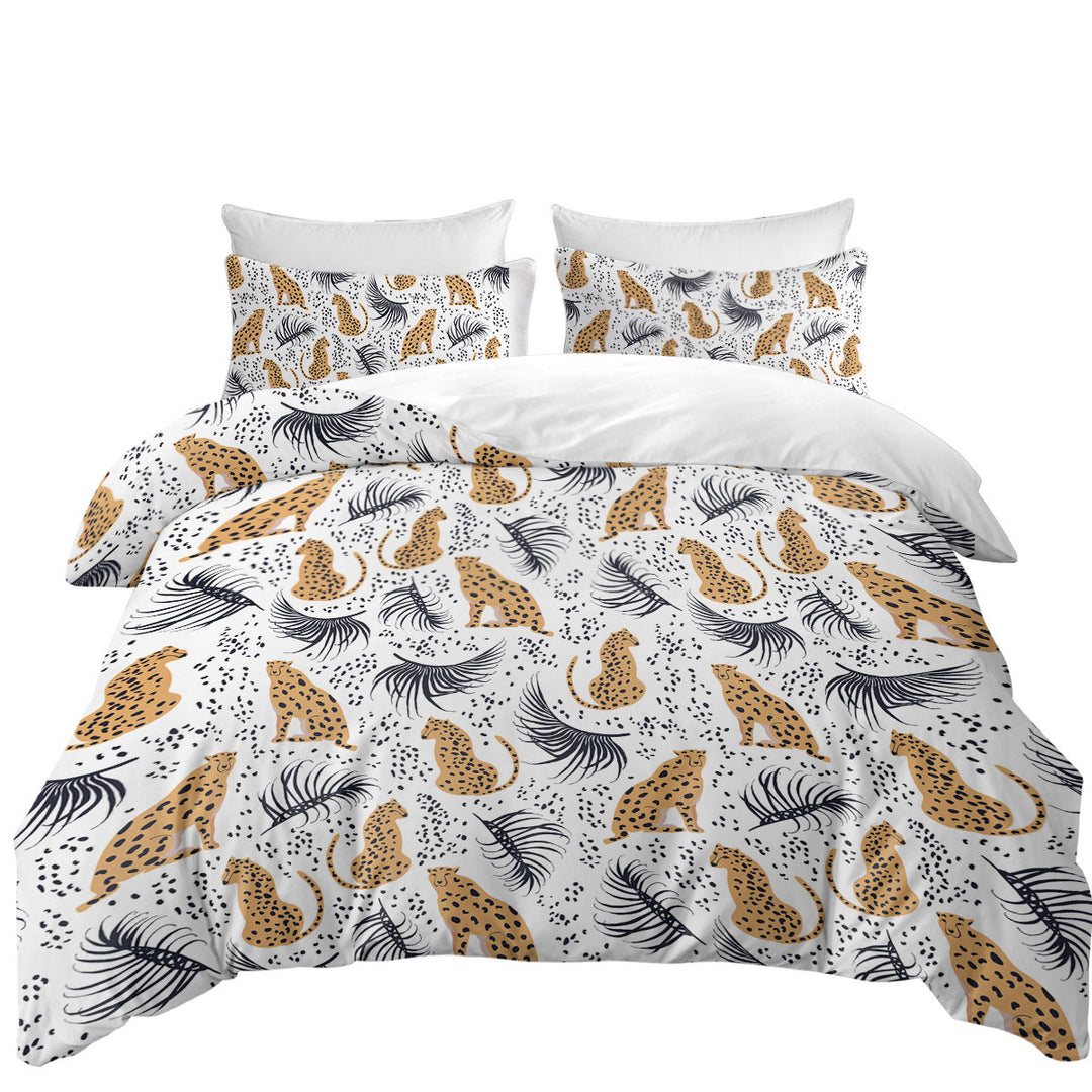 Cheetah Drawings Pattern Coverlet