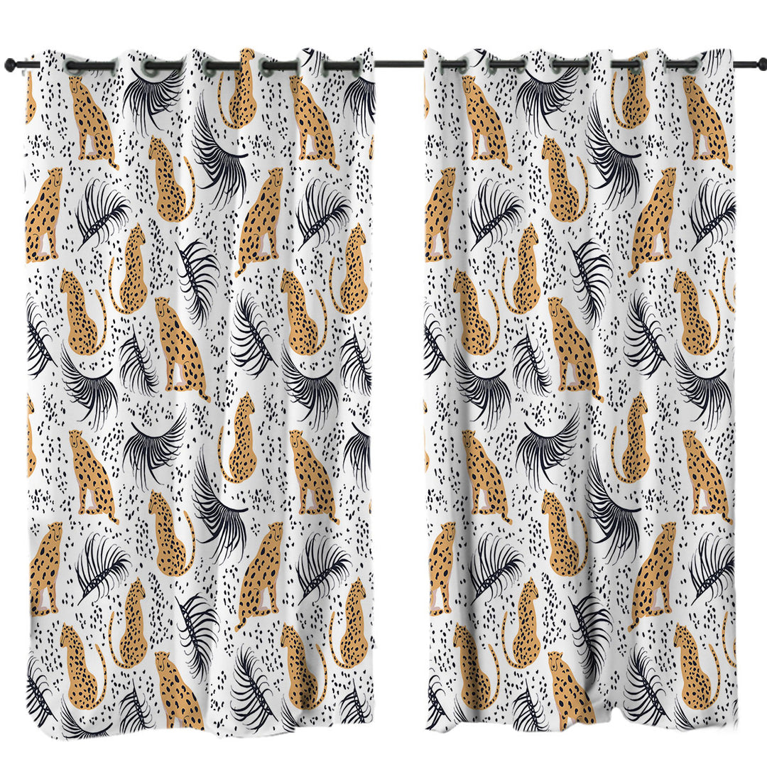 Cheetah Drawings Pattern Drapes