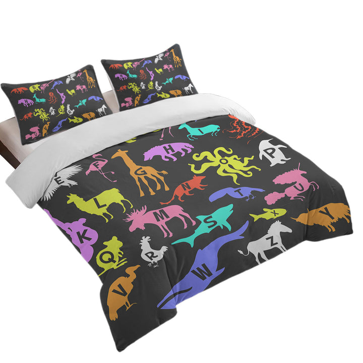 Children Alphabet Animal Names Daybed Covers Sets