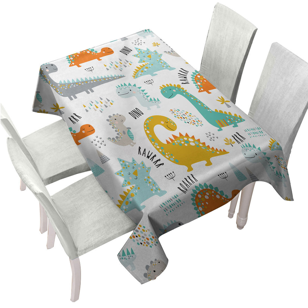 Children Cartoon Dinosaurs Tablecloths