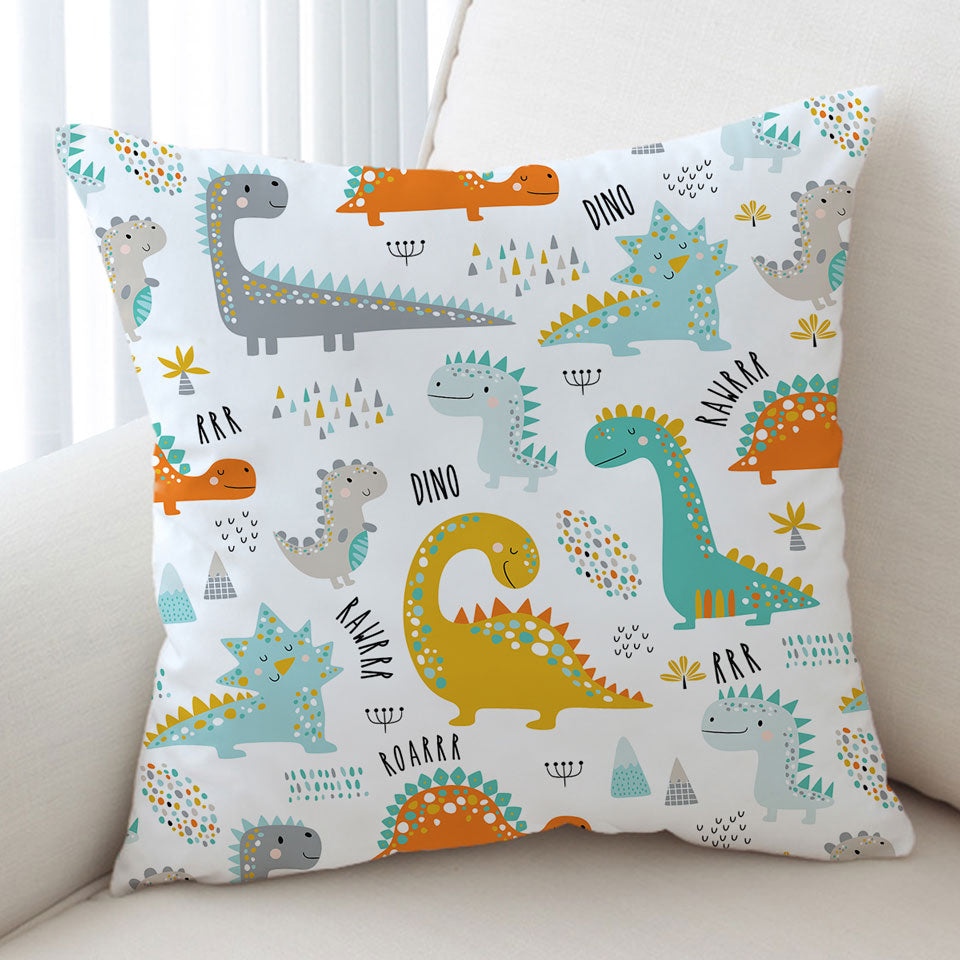 Childrens Cushions Cartoon Dinosaurs