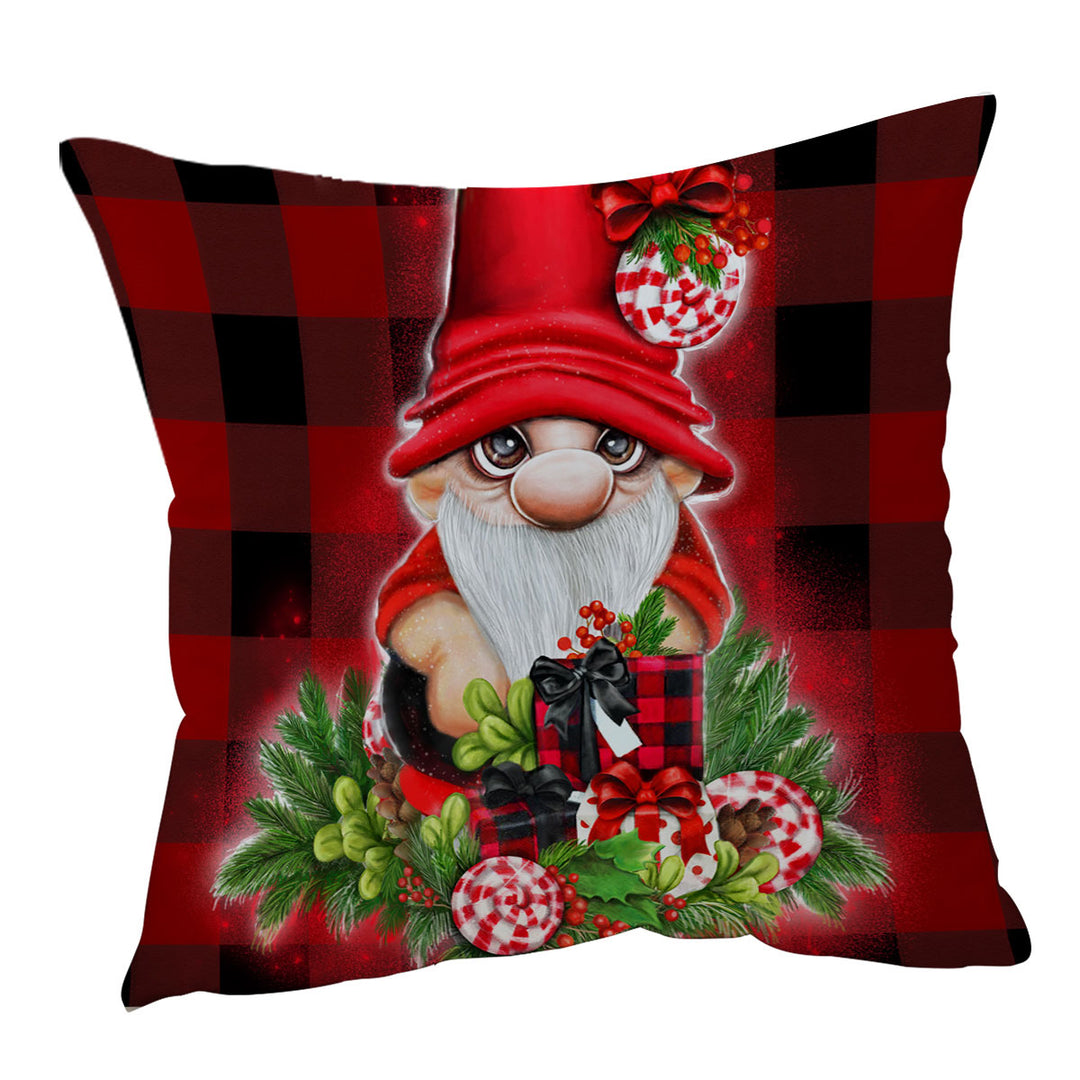 Christmas Plaid Cutie Gnome Cushions