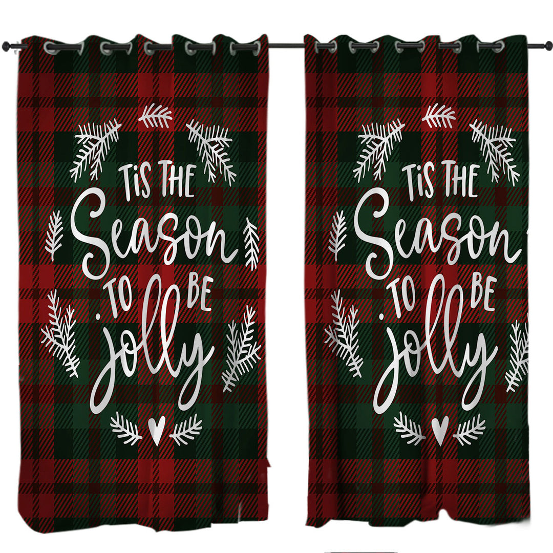 Christmas Spirit Curtains for Bedroom