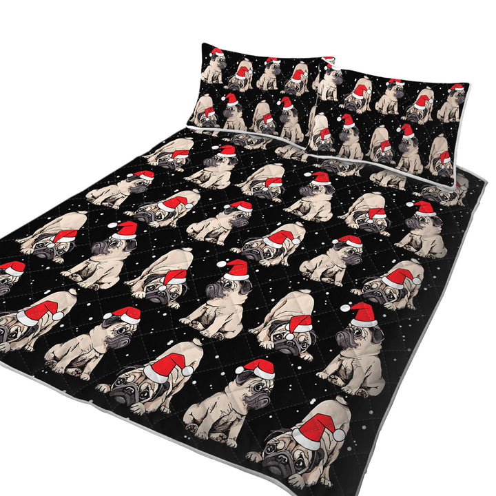 Christmas Spirit Cute Pug Dog Summer Quilt