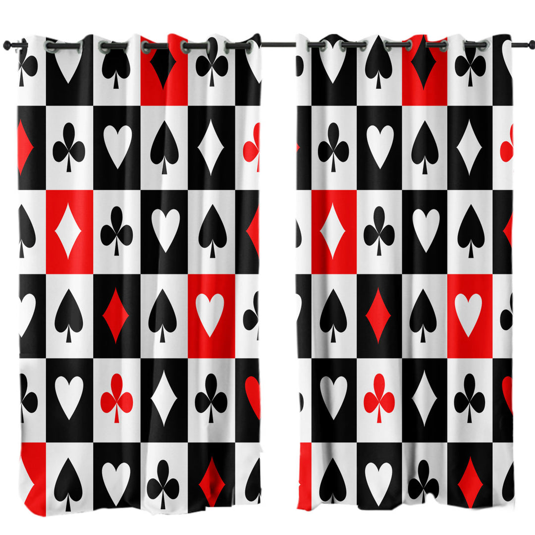 Clubs Diamonds Hearts Spades Cards Symbols Drapes