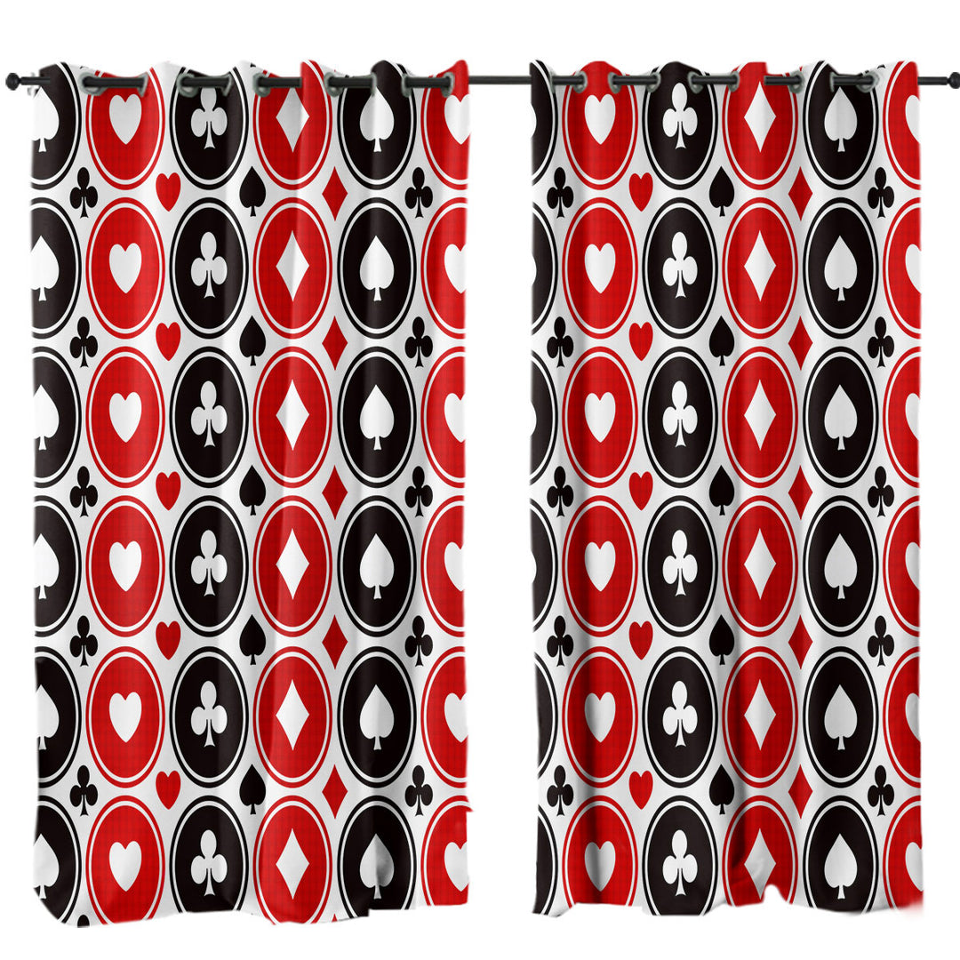 Clubs Diamonds Hearts Spades Chips Made to Measure Curtains