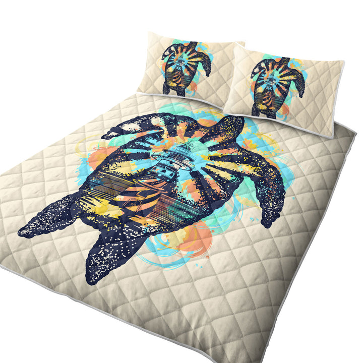 Coastal Turtle and Lighthouse Quilts