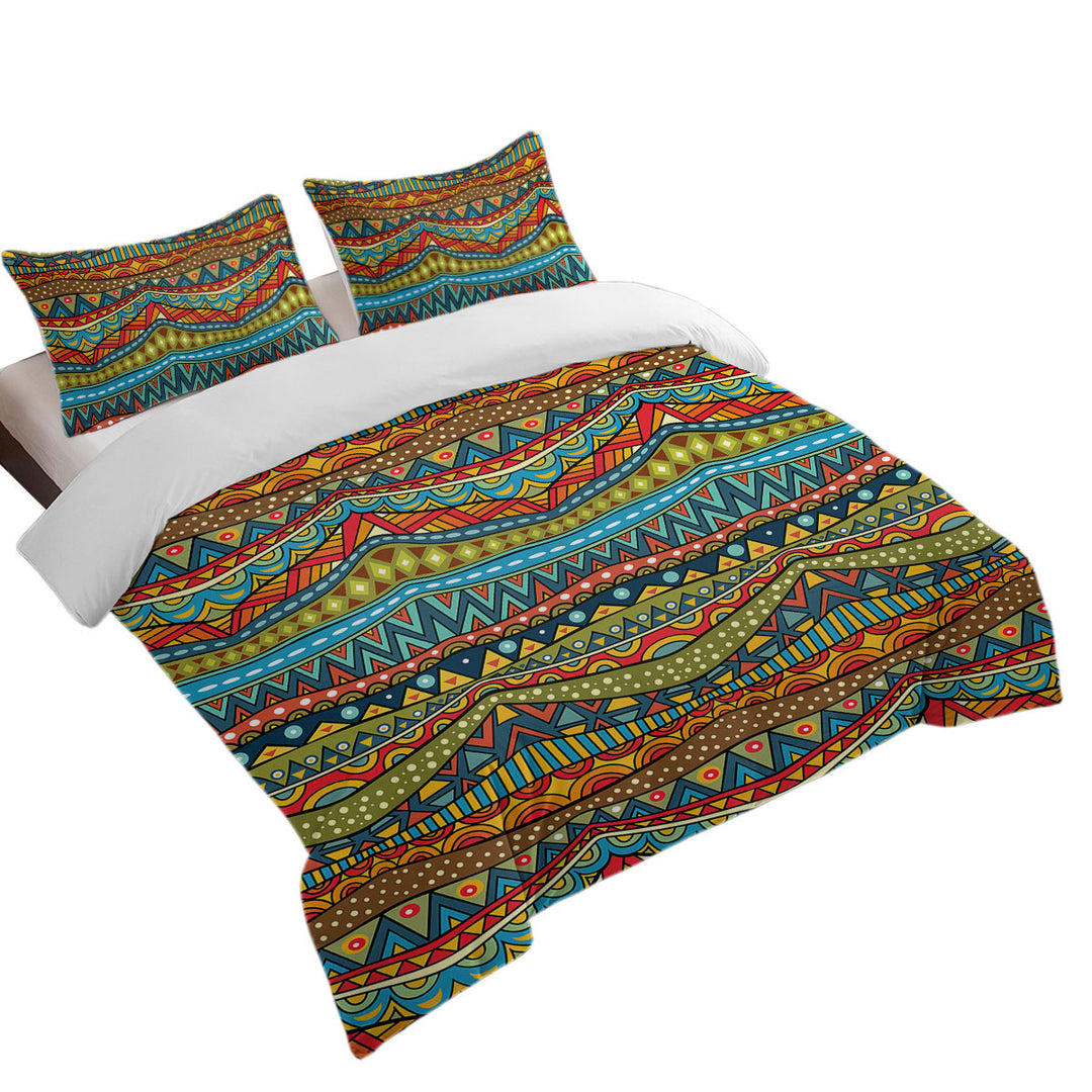 Colorful African Elements Duvet Covers King