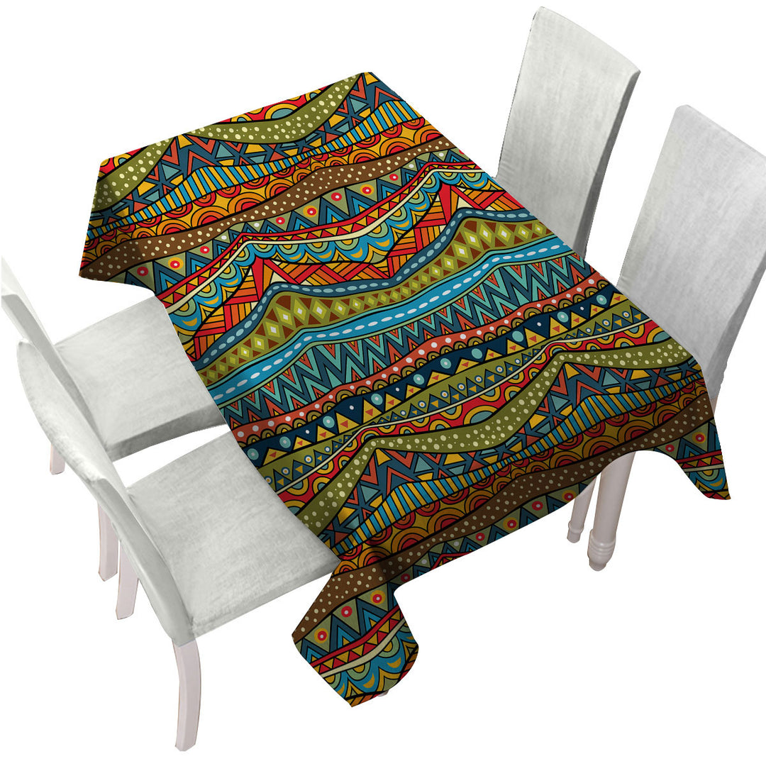 Colorful African Elements Tablecloths
