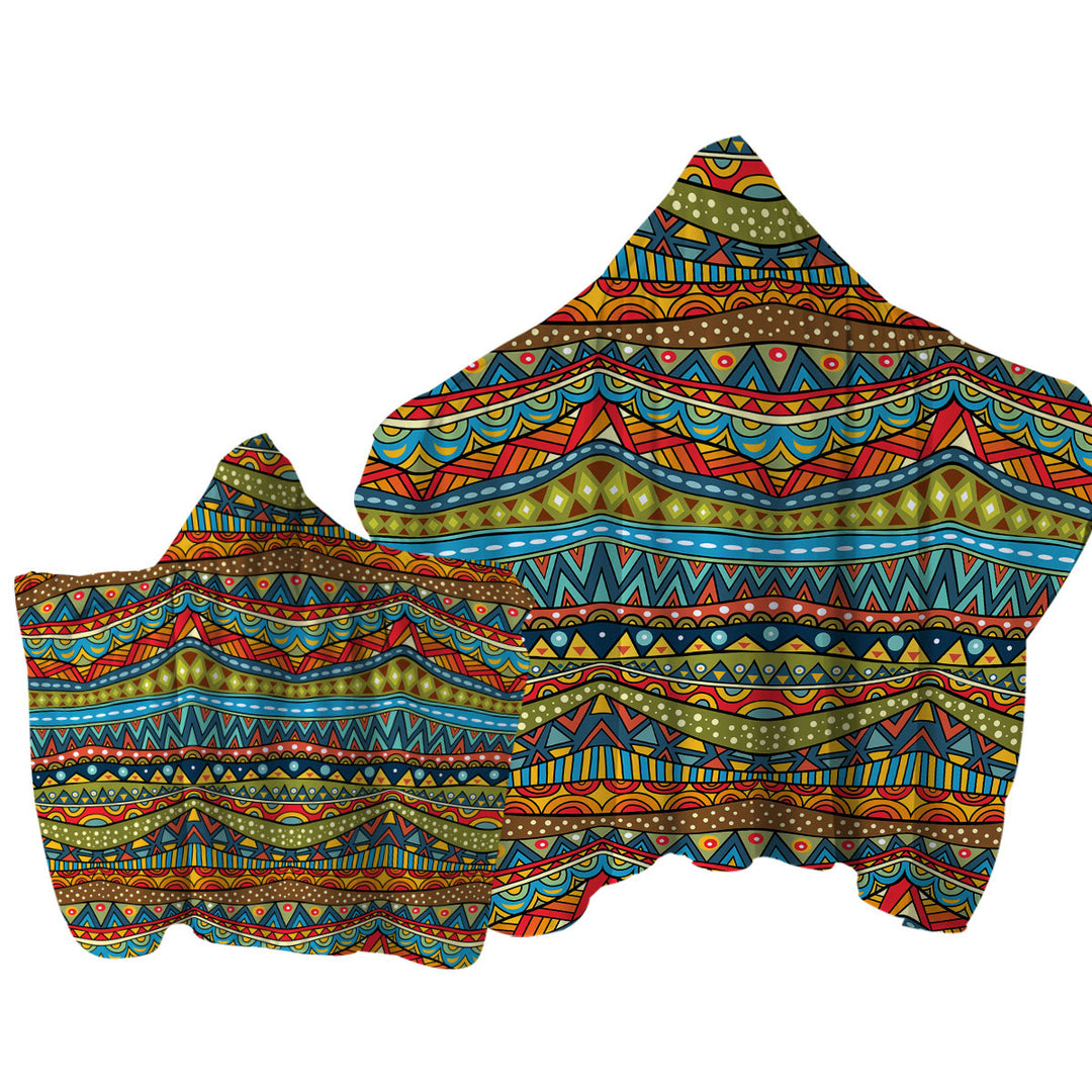 Colorful African Elements Towel Hoodie
