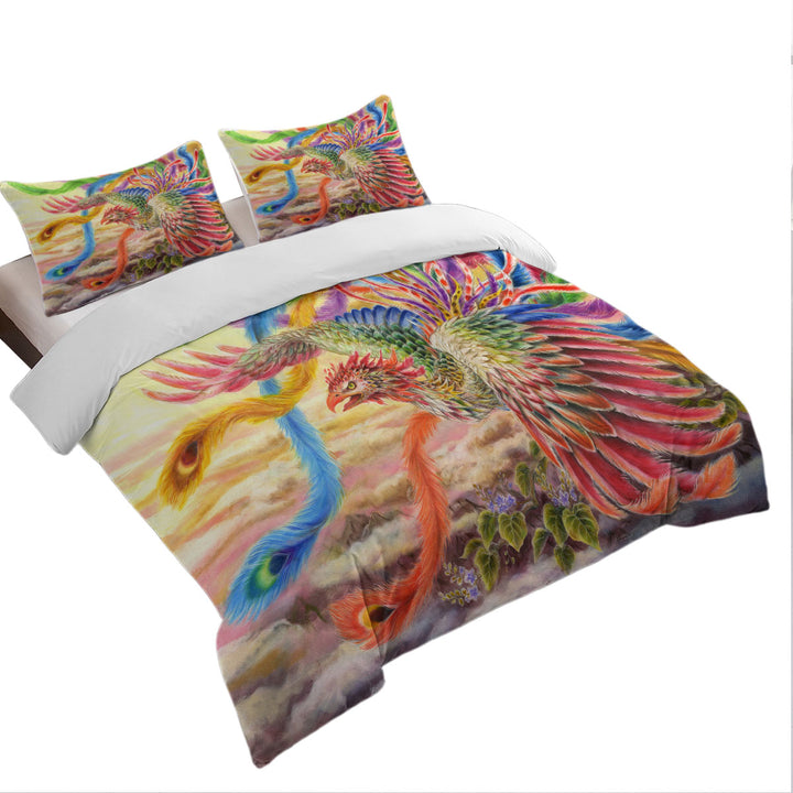 Colorful Art Houou Japanese Phoenix Daybed Covers Sets