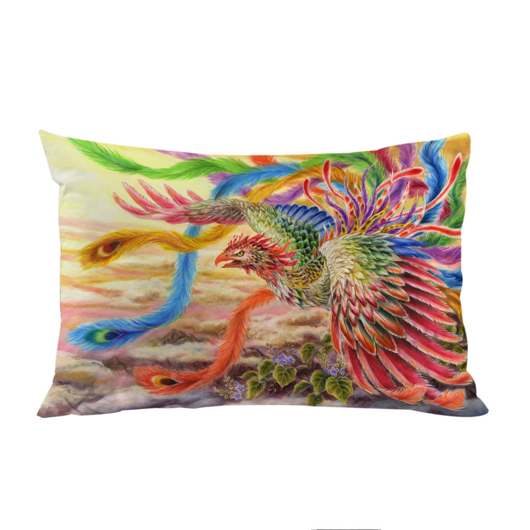 Colorful Art Houou Japanese Phoenix Pillow Cases
