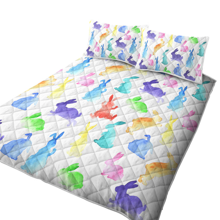 Colorful Bunnies for Kids Quilt