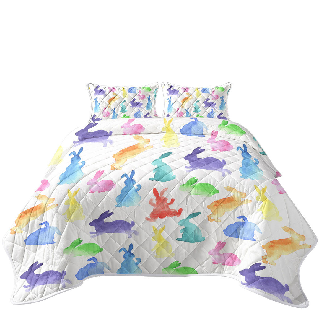 Colorful Bunnies for Kids Quilts