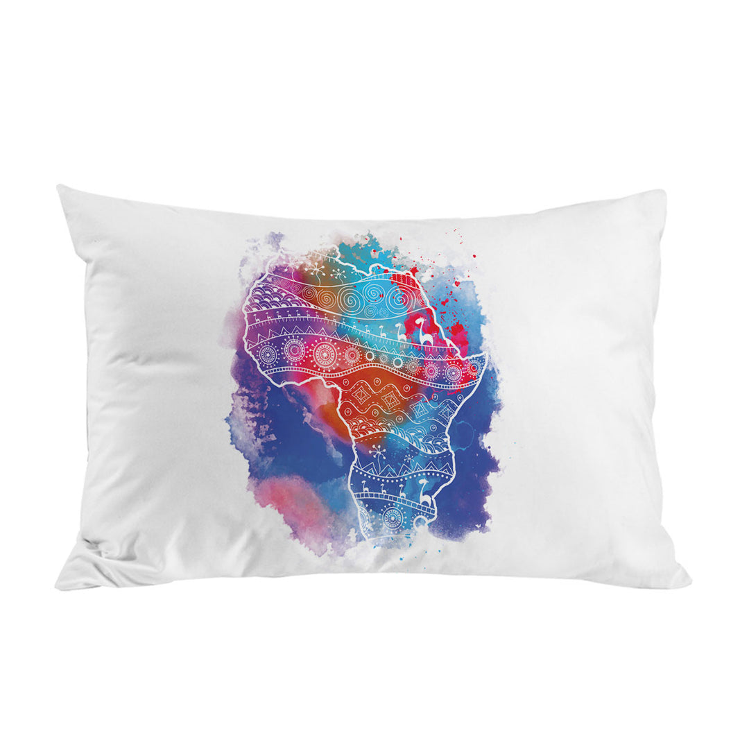 Colorful Color Stain Africa Pillowcase